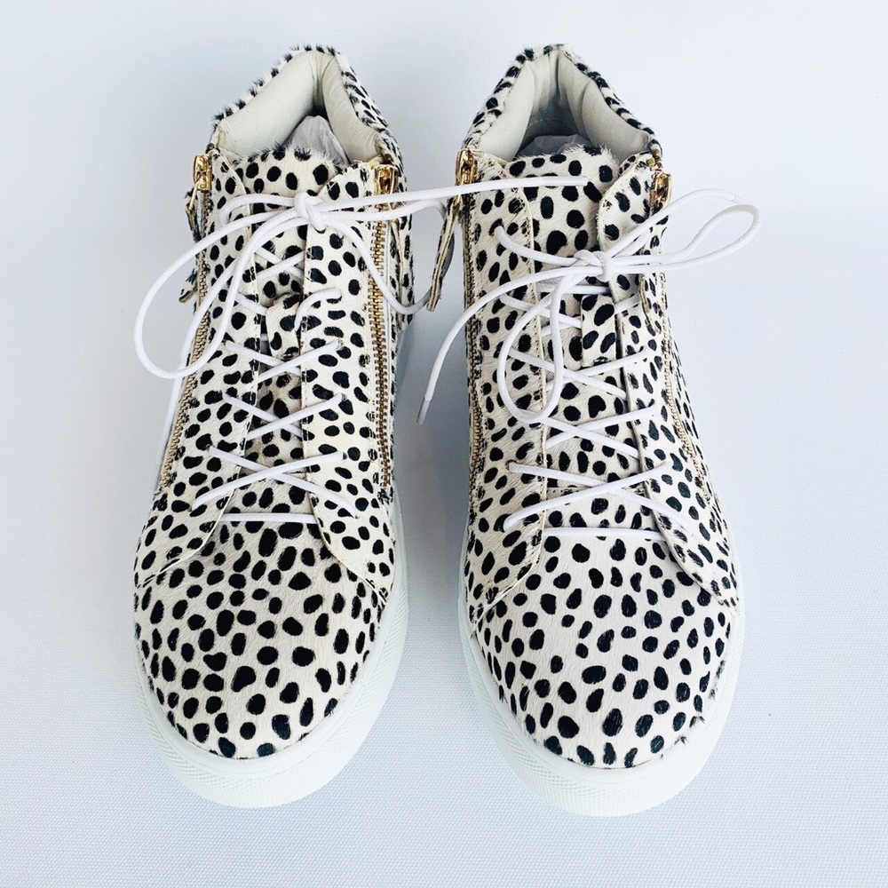 NEW, Hello Zef, 10/41, leather high top sneakers